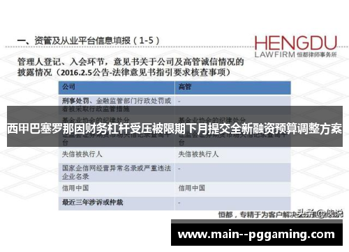 西甲巴塞罗那因财务杠杆受压被限期下月提交全新融资预算调整方案 西甲巴塞罗那因财务杠杆受压被限期下月提交全新融资预算调整方案